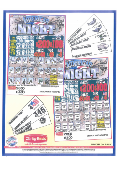 American Might jar ticket