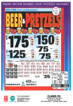 Beer and Pretzels jar ticket