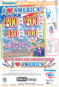 I Love America - Bingo Jar Tickets