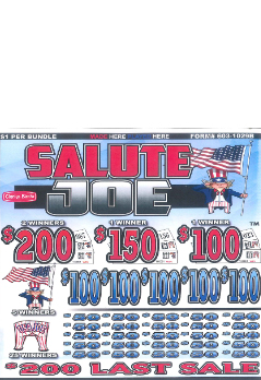 Salute Joe jar ticket